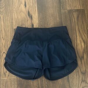 Lululemon Athletica Blue Athletic Shorts. Like new. Speed up high rise 4 inch